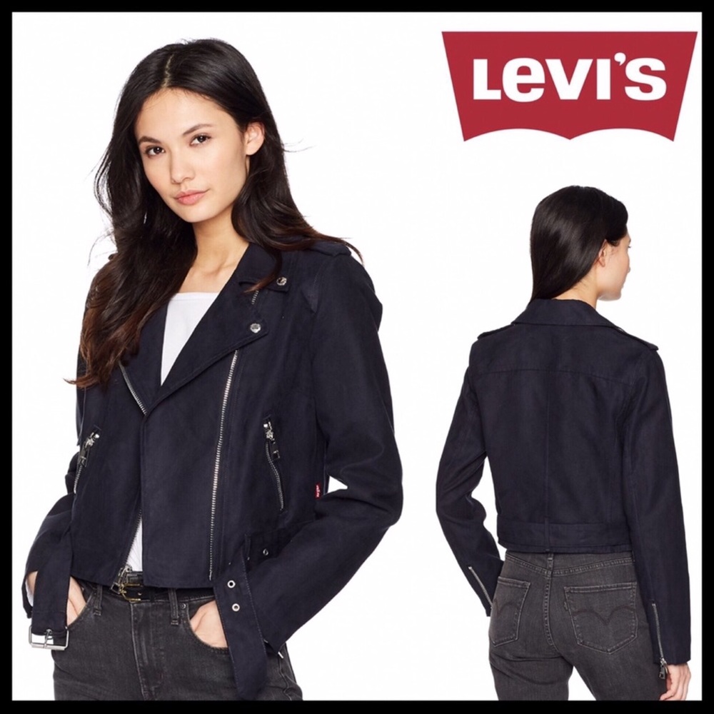 LEVI’S MOTO JACKET VEGAN SUEDE BOMBER A3C - Picture 8 of 8
